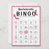 Anpassbare Bingo-Game-Karte für Junggeselinnen-Abs Einladung (Vorderseite)