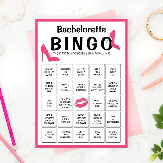 Anpassbare Bingo-Game-Karte für Junggeselinnen-Abs Einladung