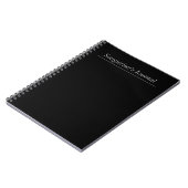 Anpassbare Black Songwriter's Journal Notizblock (Linke Seite)