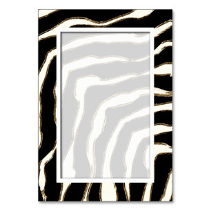 Anpassbare Blank-Zebra-Print-Tischnummer Tischnummer