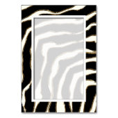Anpassbare Blank-Zebra-Print-Tischnummer Tischnummer (Vorderseite)