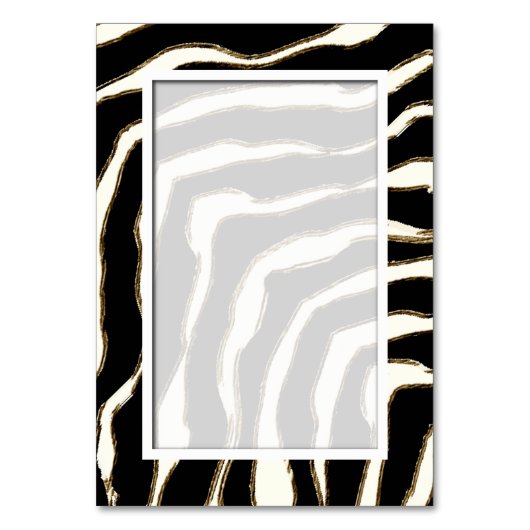 Anpassbare Blank-Zebra-Print-Tischnummer Tischnummer (Vorderseite)