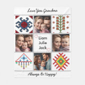 Anpassbare Blanket-Collage für Fotos Fleecedecke (Vorderseite)