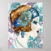 Anpassbare Blapper Lady Poster der 20er Jahre, (Vorne)