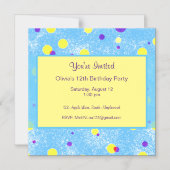 Anpassbare Blasen-Punkte Geburtstagspartie Magneti Magneteinladung (Vorderseite)