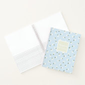 Anpassbare blaue Blütenhefte Notizblock (Innenseite)