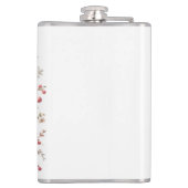 Anpassbare Blaue Schmetterlings-Blumenkunst-96279 Flachmann (Rückseite)