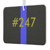 Anpassbare Blauer Abzeichen-Nummer Autolufterfrischer (Links)