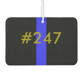 Anpassbare Blauer Abzeichen-Nummer Autolufterfrischer (Vorderseite)