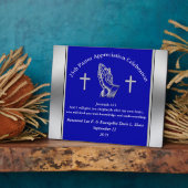 Anpassbare Blauer Pastor Wertungsebene Fotoplatte (Seite)