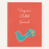Anpassbare Blue Bird Bulletin Journal Notizblock (Vorderseite)