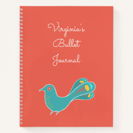 Anpassbare Blue Bird Bulletin Journal Notizblock