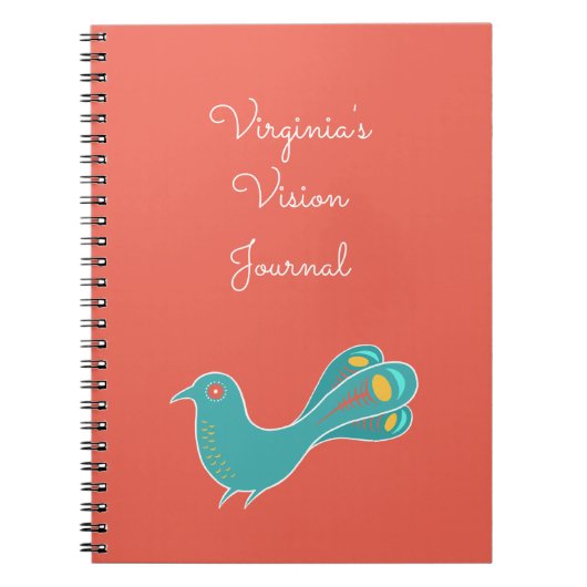 Anpassbare Blue Bird Vision Journal Notizblock (Vorderseite)