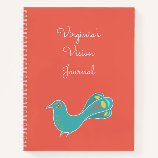 Anpassbare Blue Bird Vision Journal Notizblock (Vorderseite)