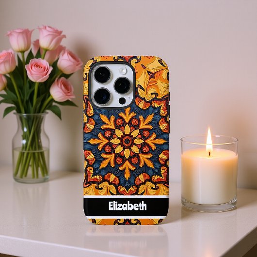 Anpassbare Blue Mandala Telefonabdeckung Case-Mate iPhone Hülle