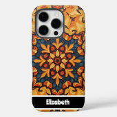 Anpassbare Blue Mandala Telefonabdeckung Case-Mate iPhone Hülle (Rückseite)