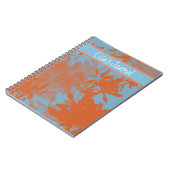 Anpassbare Blue & Orange Leaf Notebook Notizblock (Linke Seite)