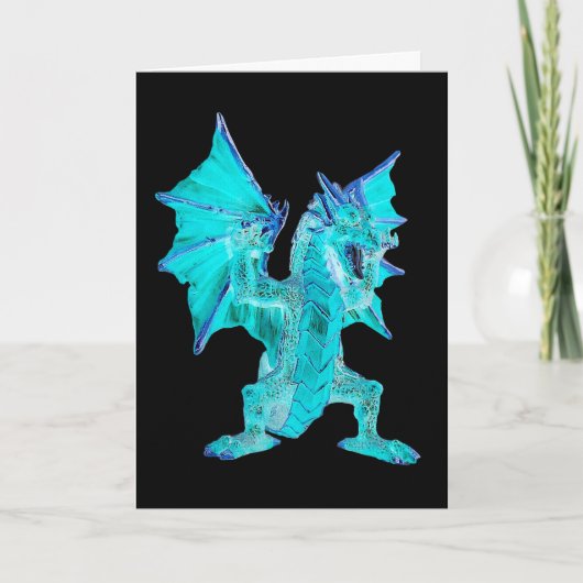 Anpassbare Blue Water Dragon Fantasy Kunst Karte (Vorderseite)