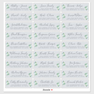 Anpassbare Blue Wedding Guest Address Labels