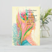 Anpassbare Blume-Flachkarte (Stehend Vorderseite)