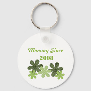Anpassbare Blume Mommy Seit Schlüsselanhänger, grü Schlüsselanhänger