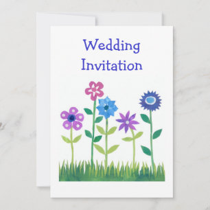 Anpassbare Blume Power Hochzeit Einladung