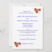 Anpassbare Blume Power Hochzeit Einladung (Rückseite)