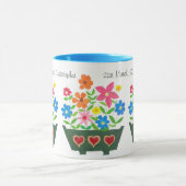 Anpassbare Blume Power Hochzeit Tasse (Zentrum)