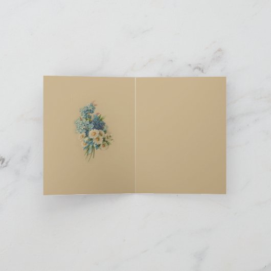 Anpassbare Blumenschrift Dankeskarte (Innenseite)