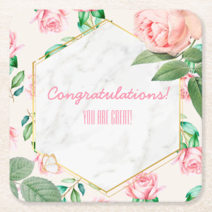 Anpassbare Blumenveranstaltung Rechteckiger Pappuntersetzer