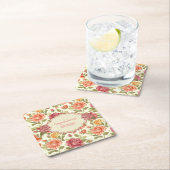 Anpassbare Blumenveranstaltung Rechteckiger Pappuntersetzer (Vor Ort)