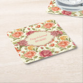 Anpassbare Blumenveranstaltung Rechteckiger Pappuntersetzer (angewinkelt)