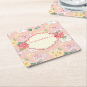 Anpassbare Blumenveranstaltung Rechteckiger Pappuntersetzer (angewinkelt)