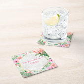 Anpassbare Blumenveranstaltung Rechteckiger Pappuntersetzer (Vor Ort)