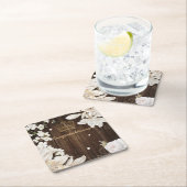 Anpassbare Blumenveranstaltung Rechteckiger Pappuntersetzer (Vor Ort)