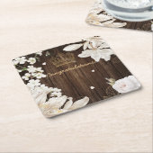 Anpassbare Blumenveranstaltung Rechteckiger Pappuntersetzer (angewinkelt)