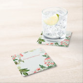 Anpassbare Blumenveranstaltung Rechteckiger Pappuntersetzer (Vor Ort)