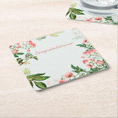 Anpassbare Blumenveranstaltung Rechteckiger Pappuntersetzer (angewinkelt)