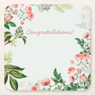 Anpassbare Blumenveranstaltung Rechteckiger Pappuntersetzer