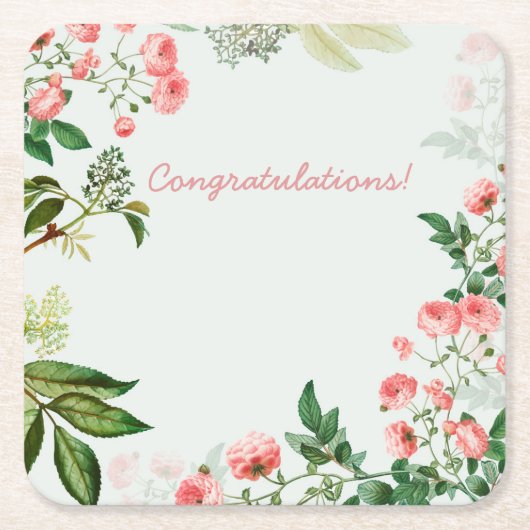 Anpassbare Blumenveranstaltung Rechteckiger Pappuntersetzer (Vorderseite)