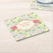 Anpassbare Blumenveranstaltung Rechteckiger Pappuntersetzer (angewinkelt)