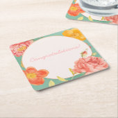 Anpassbare Blumenveranstaltung Rechteckiger Pappuntersetzer (angewinkelt)