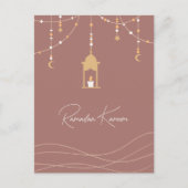 Anpassbare Boho Islamic Ramadan Kareem Feiertagspostkarte (Vorderseite)