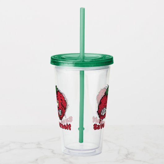 Anpassbare böse Tomate Acryltrinkbecher (Rechts)