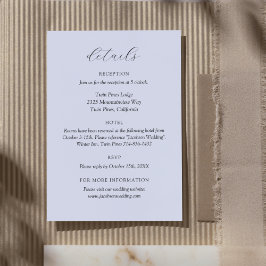 Anpassbare botanische Hochzeitskarte Begleitkarte