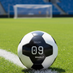 Anpassbare brasilianische Fußball-Monochrom-Ausrüs Fußball