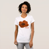 Anpassbare braune Anemone Blume T Shirt (Vorne ganz)