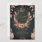 Anpassbare Brautparty-Karte im Boho-Stil Einladung (Vorderseite)