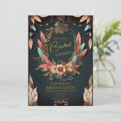 Anpassbare Brautparty-Karte im Boho-Stil Einladung (Stehend Vorderseite)