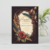 Anpassbare Brautparty-Karte im Boho-Stil Einladung (Stehend Vorderseite)